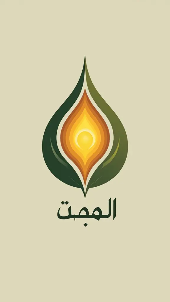 Design a professional, minimalistic, and symbolic logo for an agricultural science platform named "Endosperm".
The logo should visually represent the concept of endosperm — the nourishing tissue inside seeds — symbolizing knowledge, growth, and support.
Include the following visual elements:
A stylized seed or grain split in half, showing a glowing core or nucleus (representing the endosperm).
Use natural, earthy colors like green, brown, and beige with subtle gold or yellow highlights to symbolize vitality and knowledge.
The overall shape can resemble a seed embryo, or a book inside a seed, connecting science and agriculture.
The name "إندوسبرم" in elegant Arabic calligraphy integrated at the bottom or side of the design.
Style: clean, modern, flat design with soft shadows or light gradient.
No background, transparent PNG preferred.