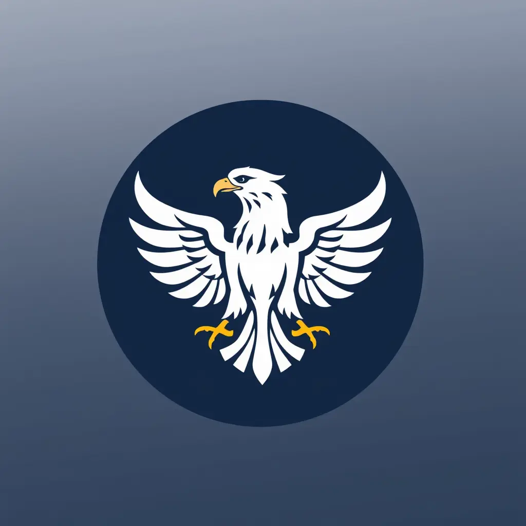 لوجو لشركة إعلامية برمز النسر