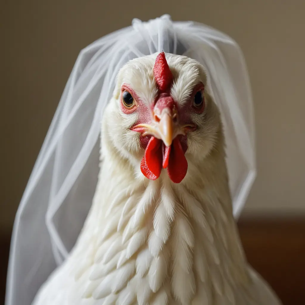 دجاجة ترتدي حجاب