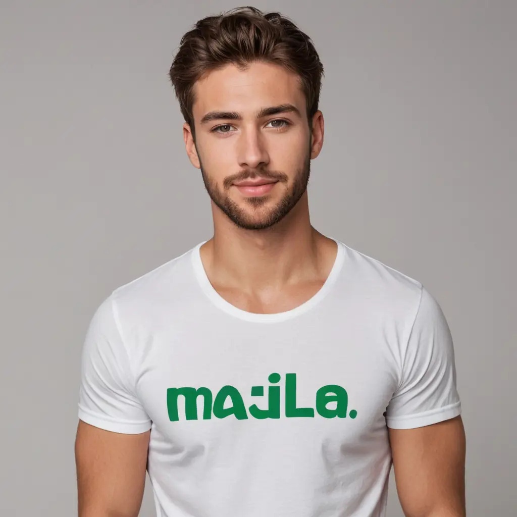 شاب حلو شعرة بنى وعيونة خضراء جسمة حلو ورياضى بذقن خفيفة يرتدى بوكسر ضيق وتيشرت مكتوب علية اسم  najla  بالنهار 