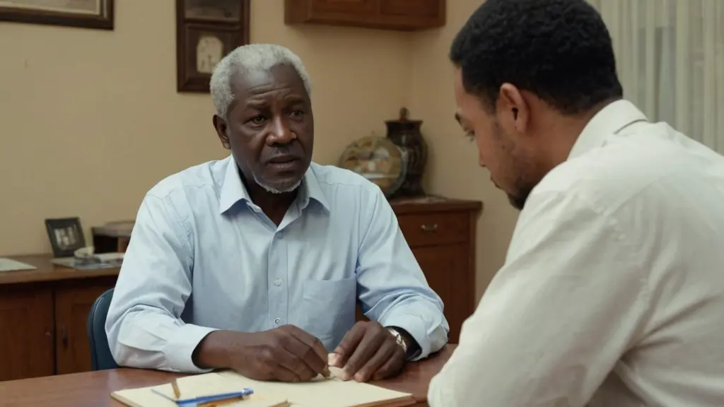 رجل كبير السن امام شاب على الطاولة كوفي
رسم غير ملون