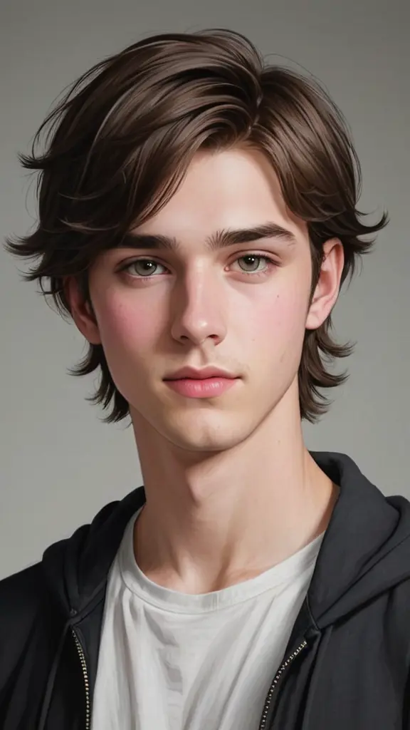 ارسم ولد ابيض 
شعره اسود
عيون عسليه واسعه جدا
خد وردي
كتف عريض 
جسم ممتلي