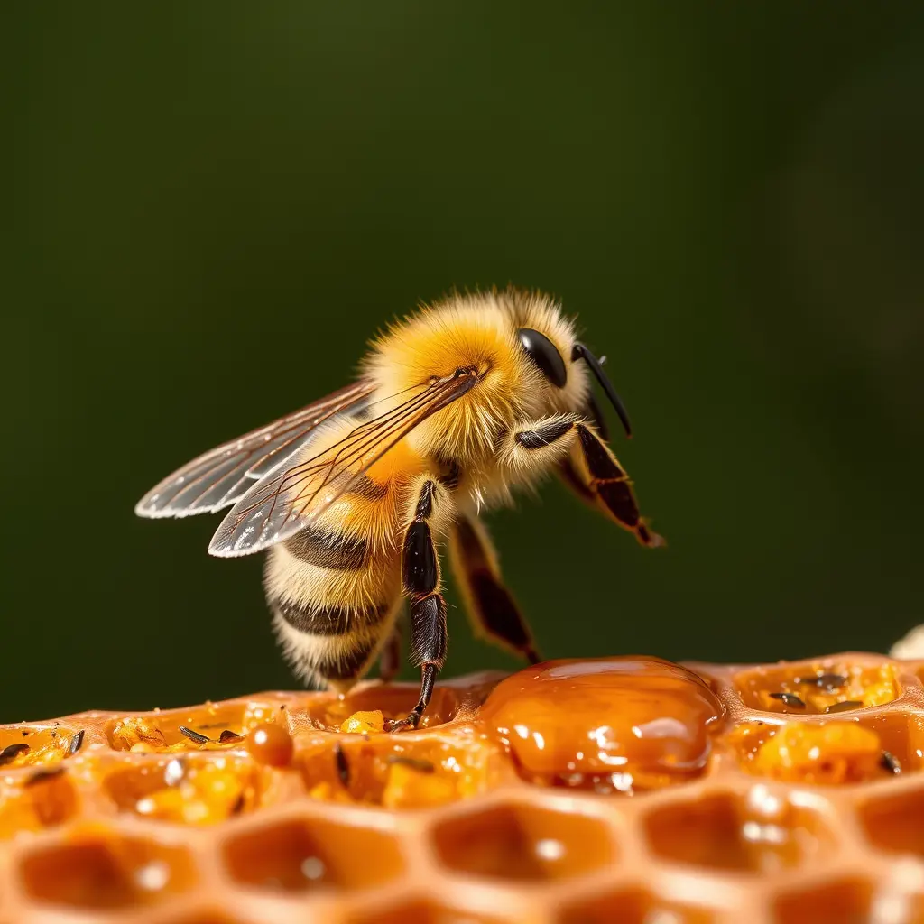 صورة نحلة تجمع العسل