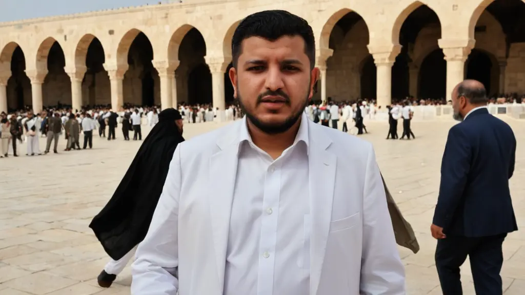 صورة السيد عبدالملك الحوثي على ساحة المسجد الأقصى 