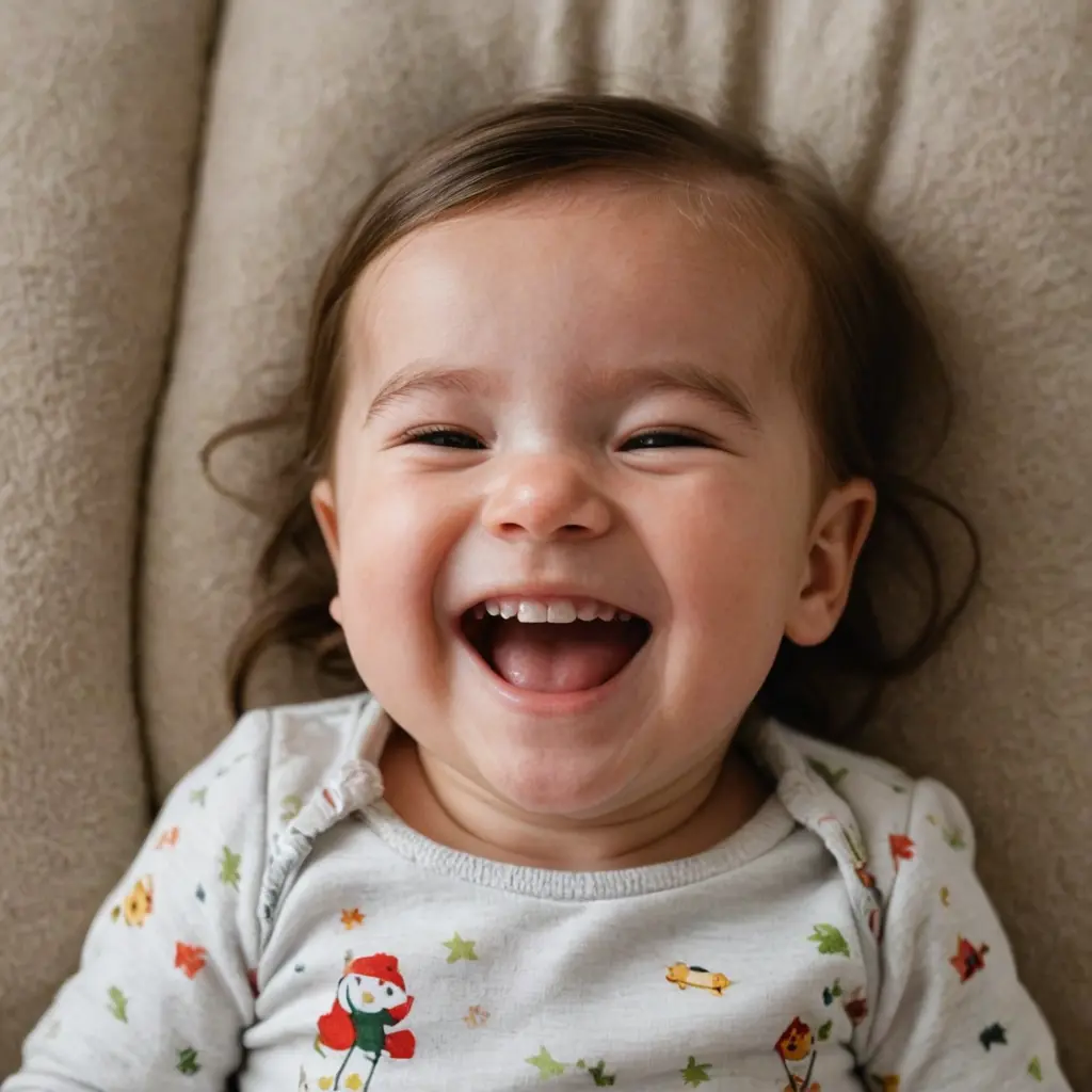 صورة لإبنتي التي ستولد وهي تضحك