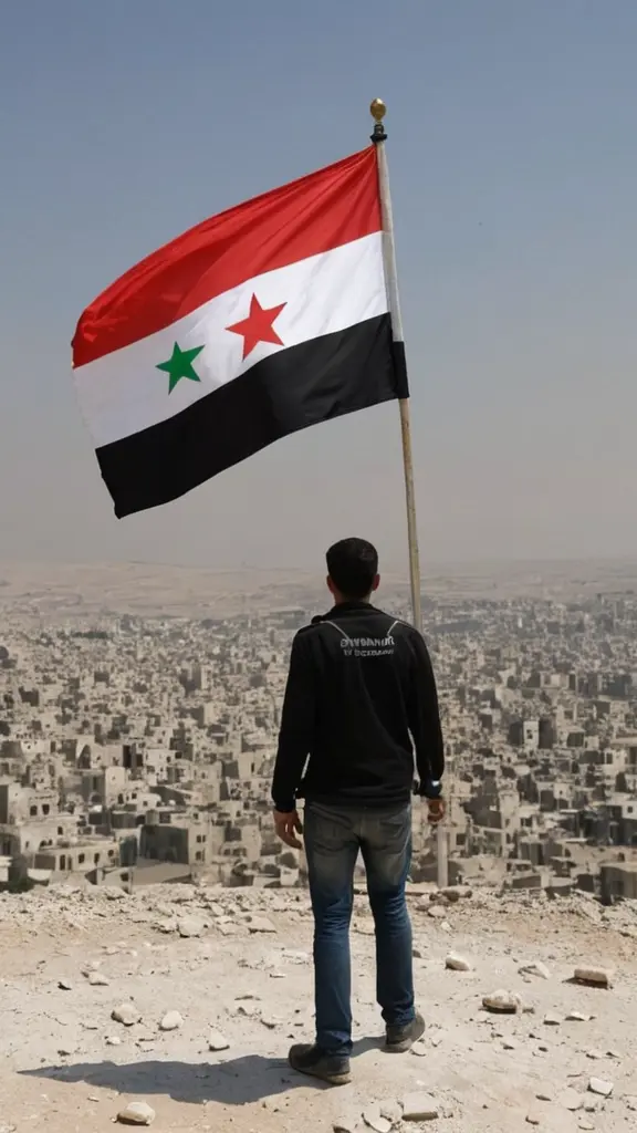 عليها علم الثوره السوريه 2025