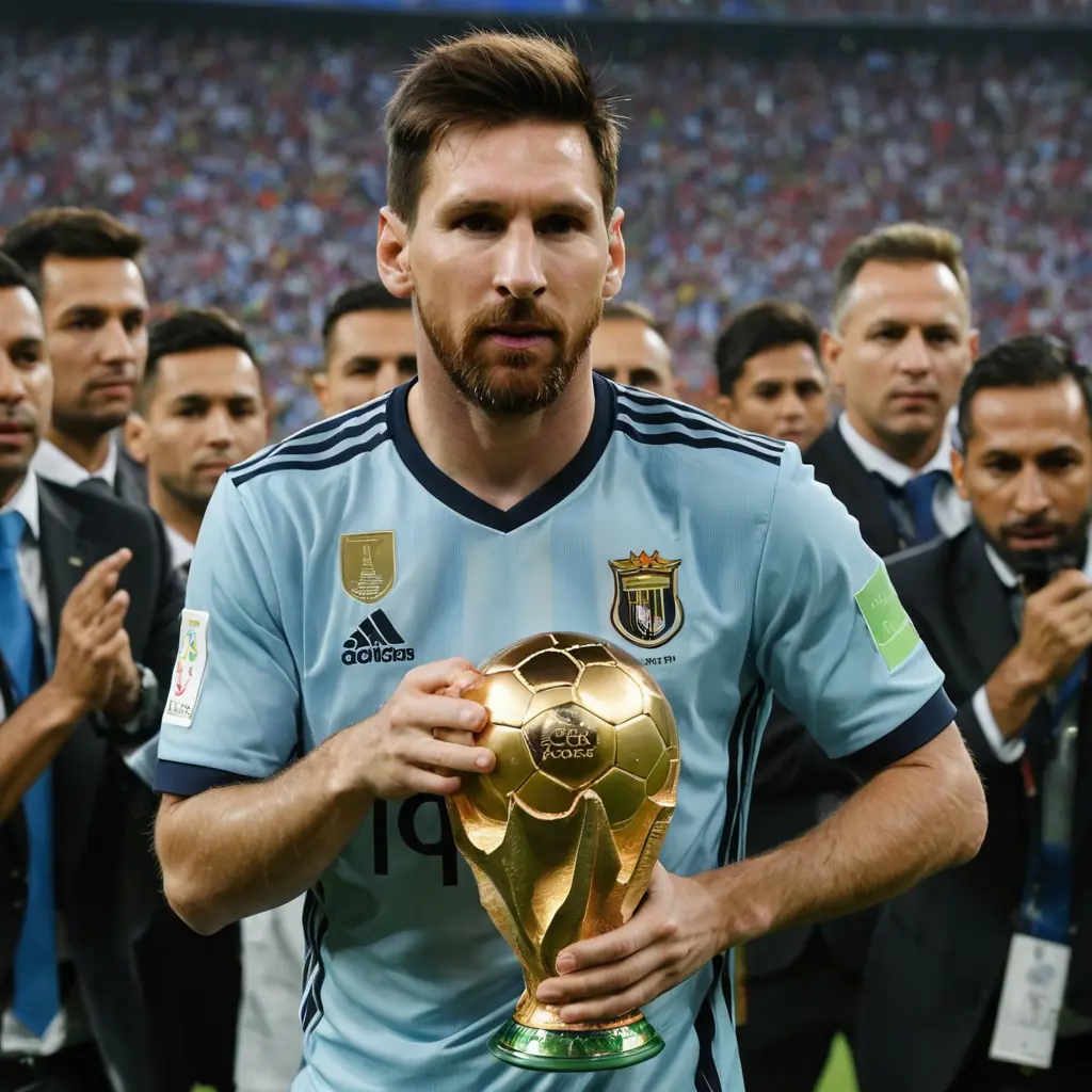 ميسي بوس كاس العالم