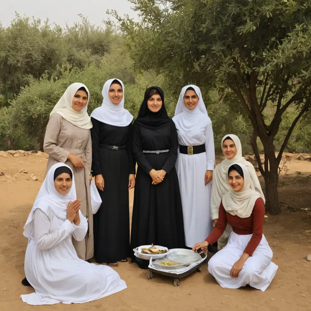 صورة هارون الرشيد مع جواريه وزوجاته