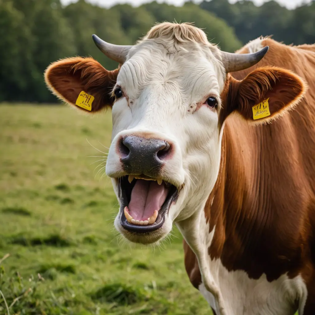 صورة بقرة بتضحك