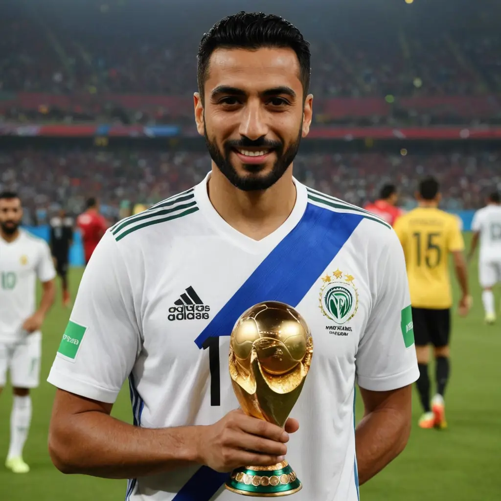 موسى التعمري يحمل كاس العالم