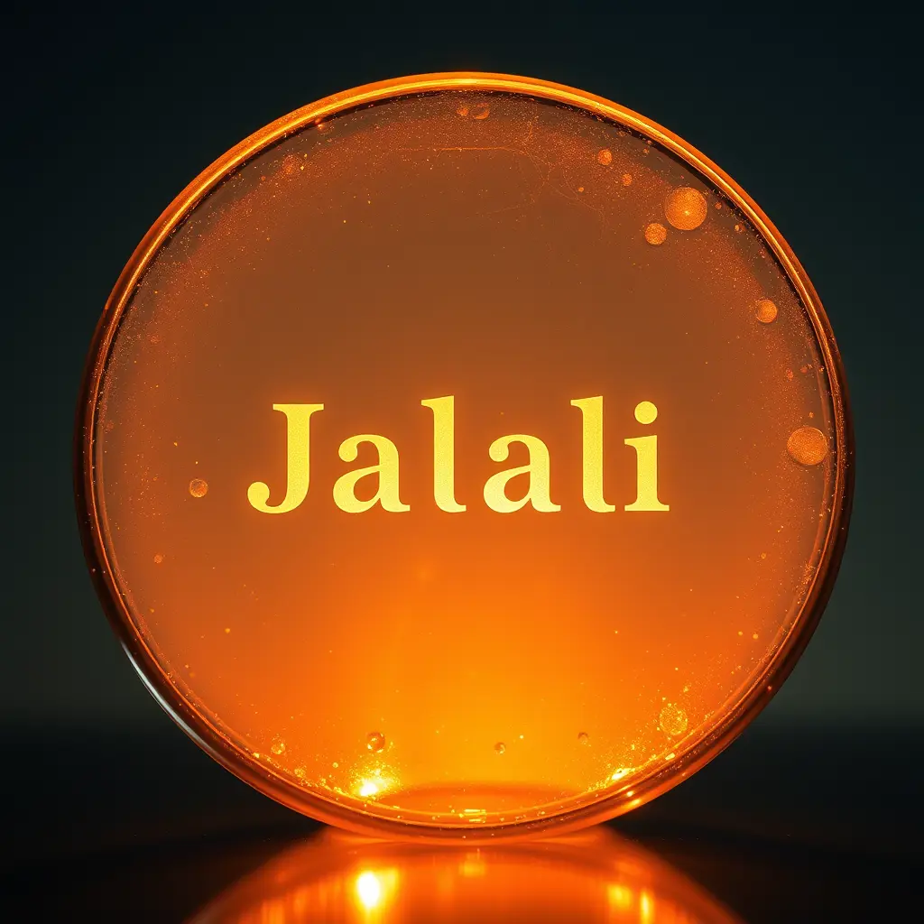 اسم الجيلالي بشكل دائري زجاجي