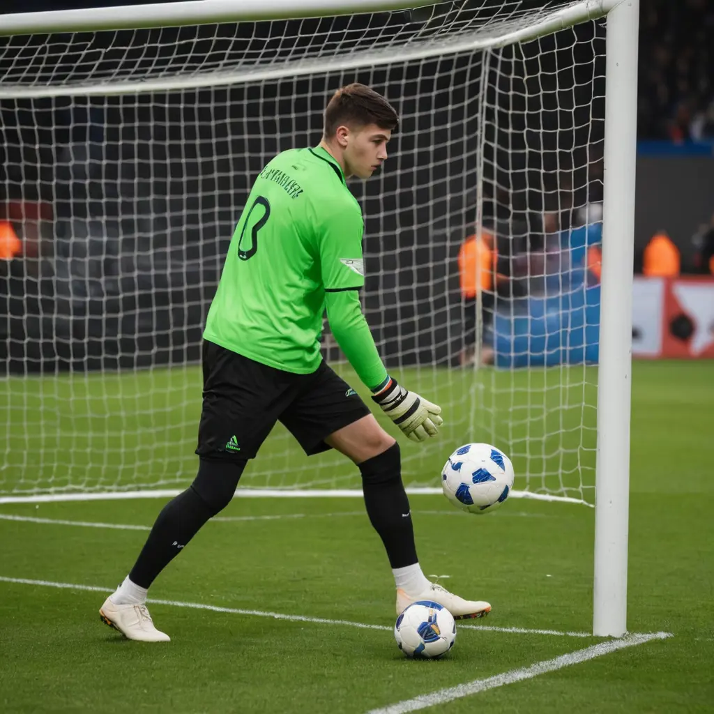 صوره حارس مرمئ صغير في ملعب خماسي