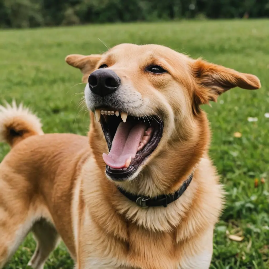 كلب يضحك