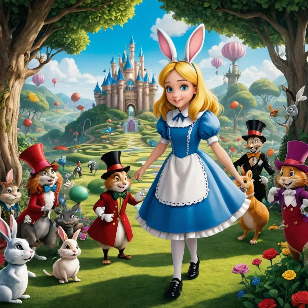 صور من كرتون Alice adventure in wonderland والشخصيات