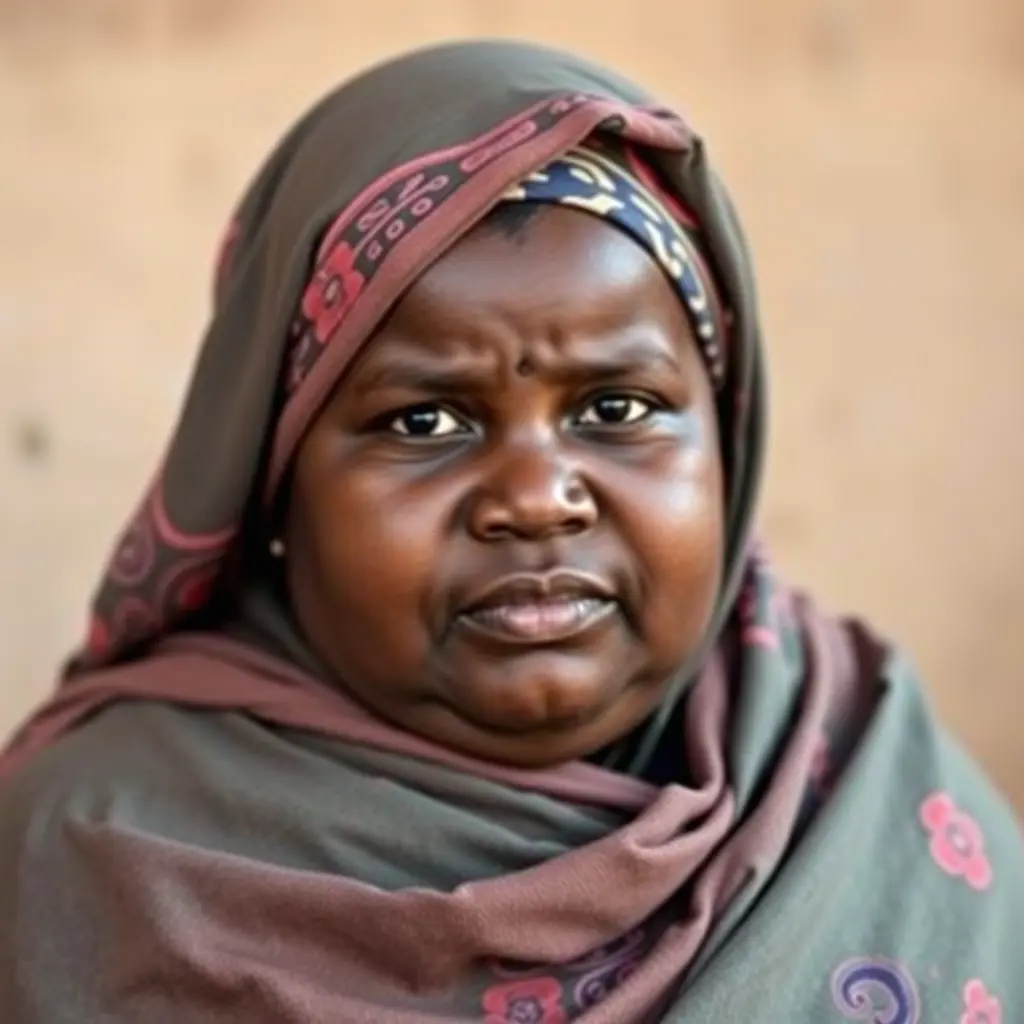 صورة لفتاة سودانية سمينة جداً