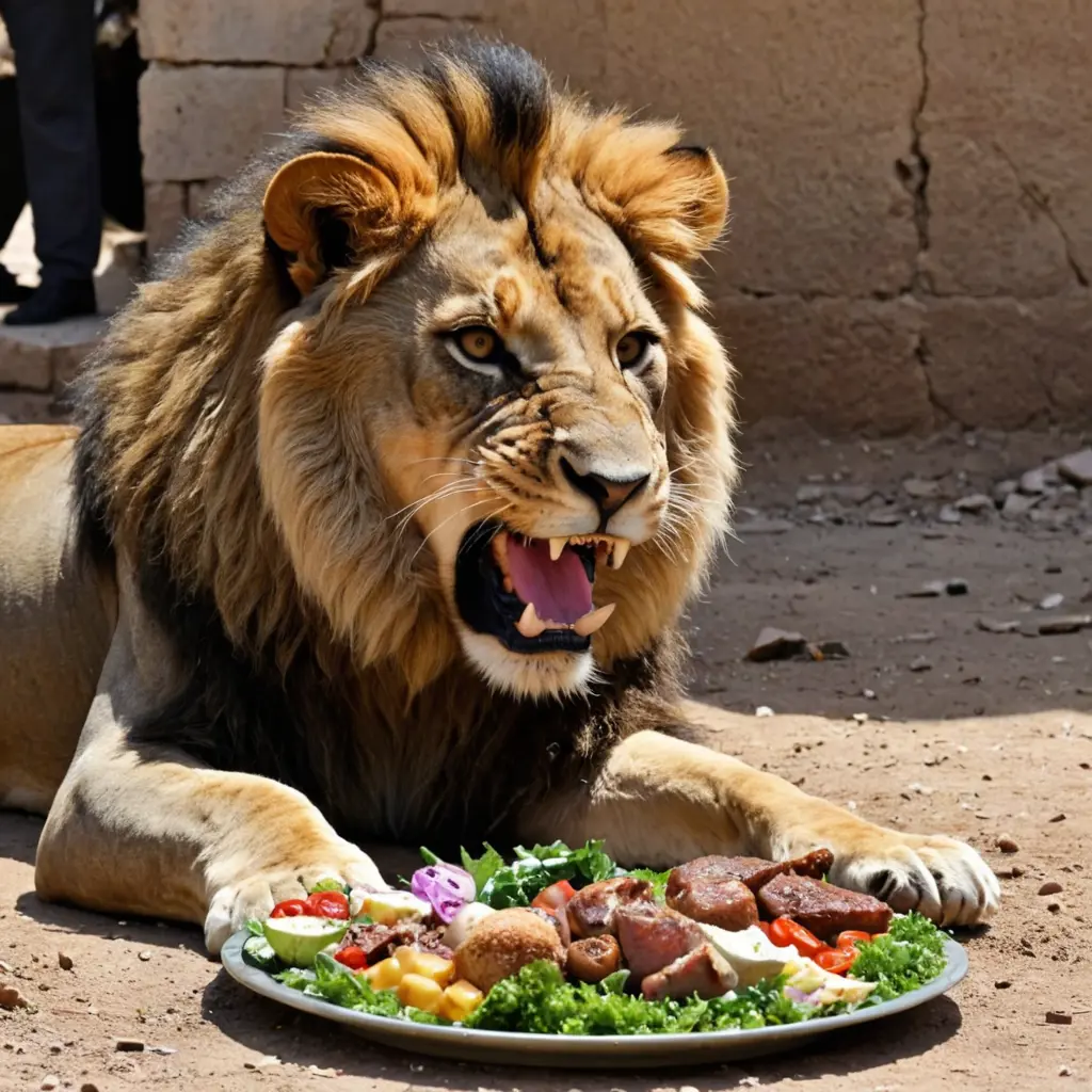 أسد ياكل بشار الأسد