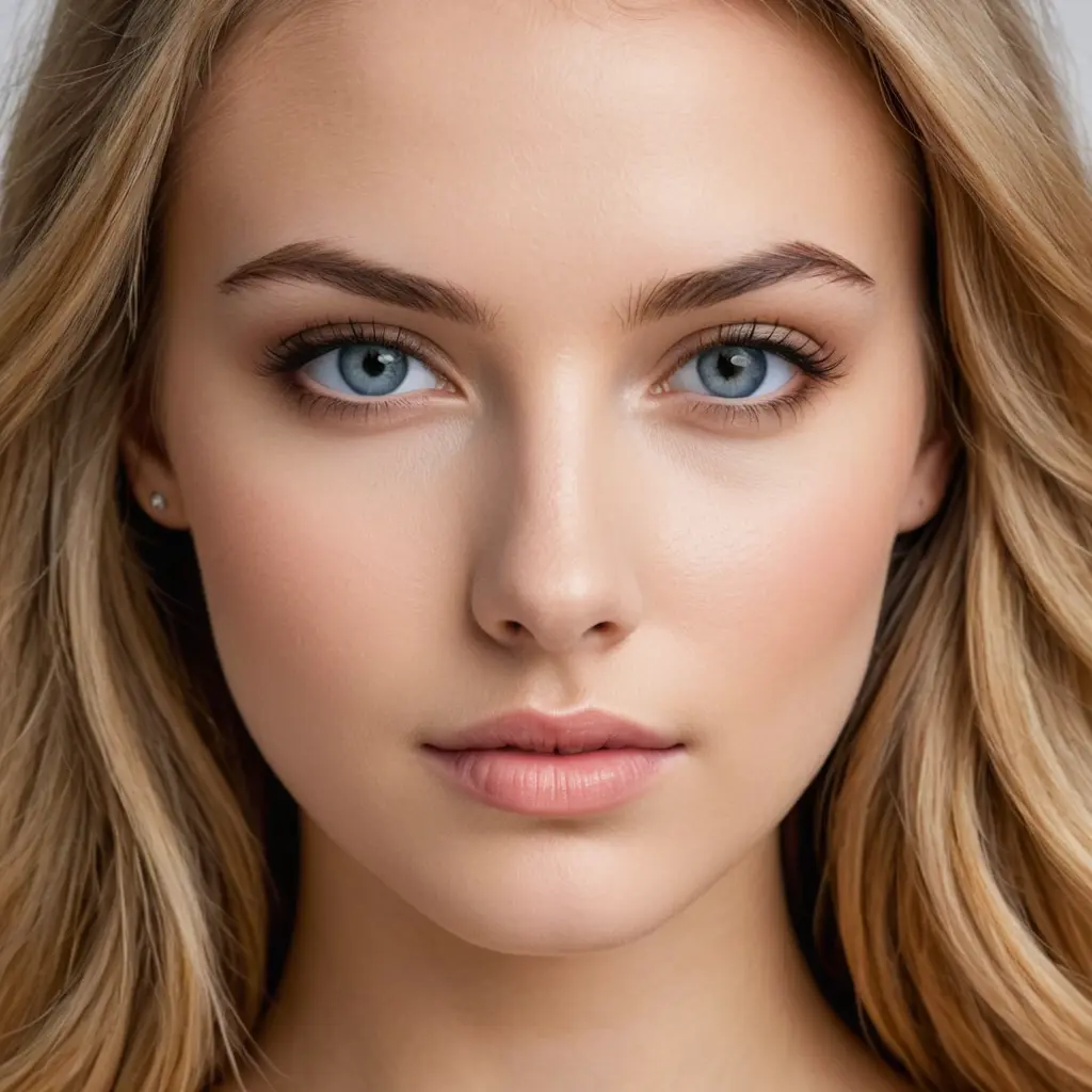 صورة وجه فتاة جميلة جدا بيضاء ذات بشرة ناعمة.. تمتلك عينان مختلفتان ومميزتان