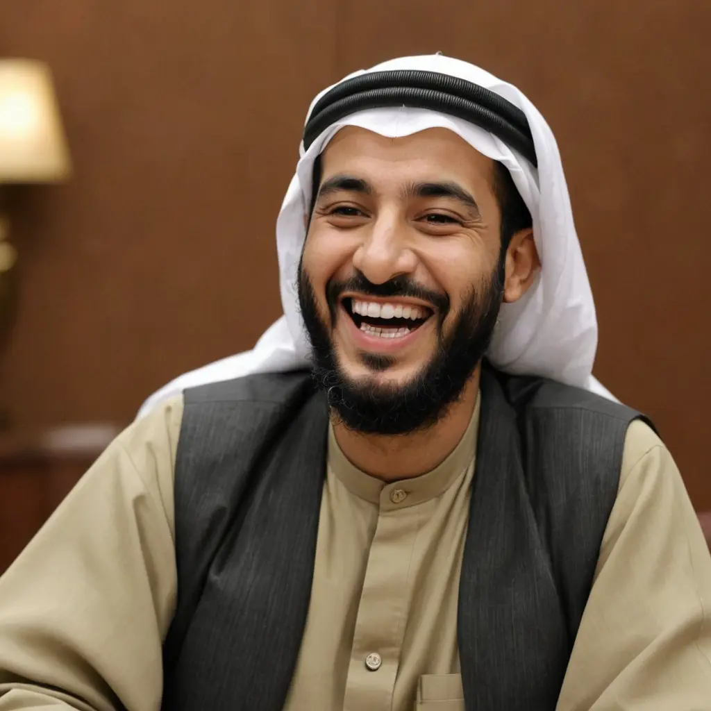 ابو حسام يضحك