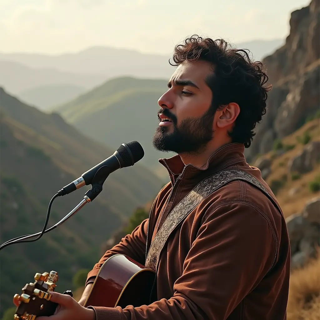 المغني عبد الرحمن فواز الشامي بين الجبال يغني