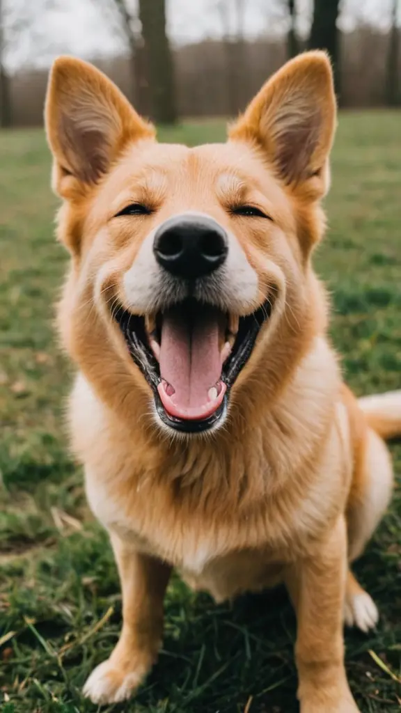 كلب يضحك