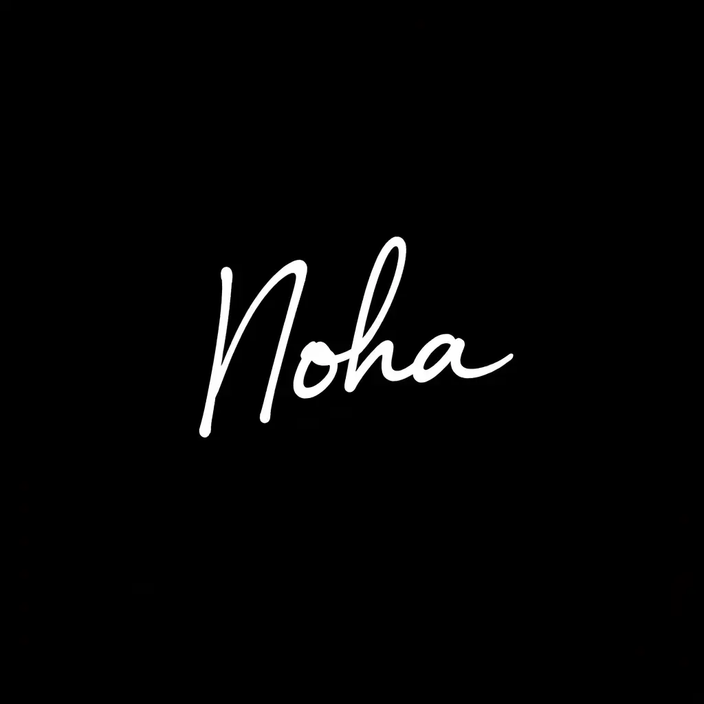 توقيع بأسم noha بدون خلفية و باللون الأسود