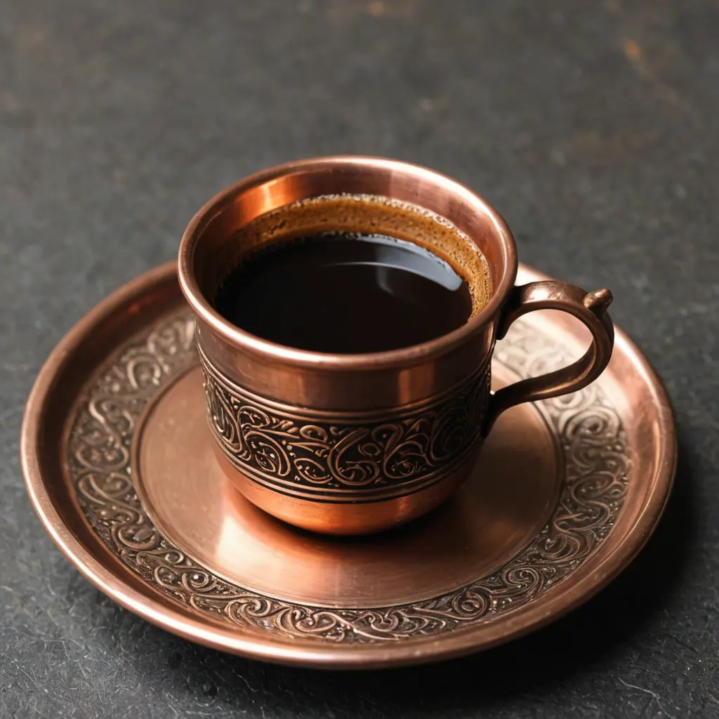 فنجان قهوه تركي من النحاس