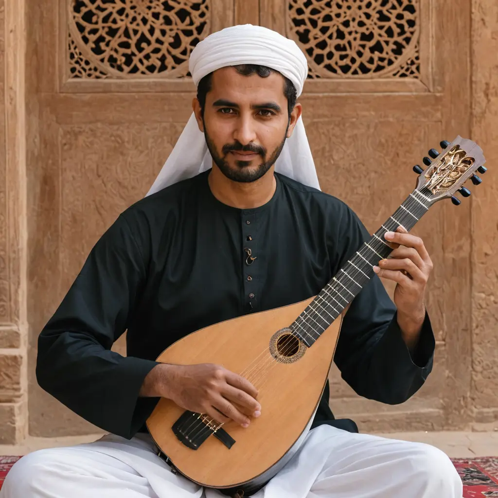 صورة رجل يعزف على العود