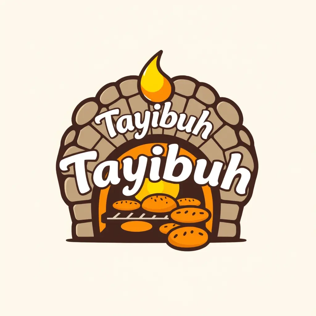 شعار لمخبز باسم tayibuh فيه فرن و مخبوزات