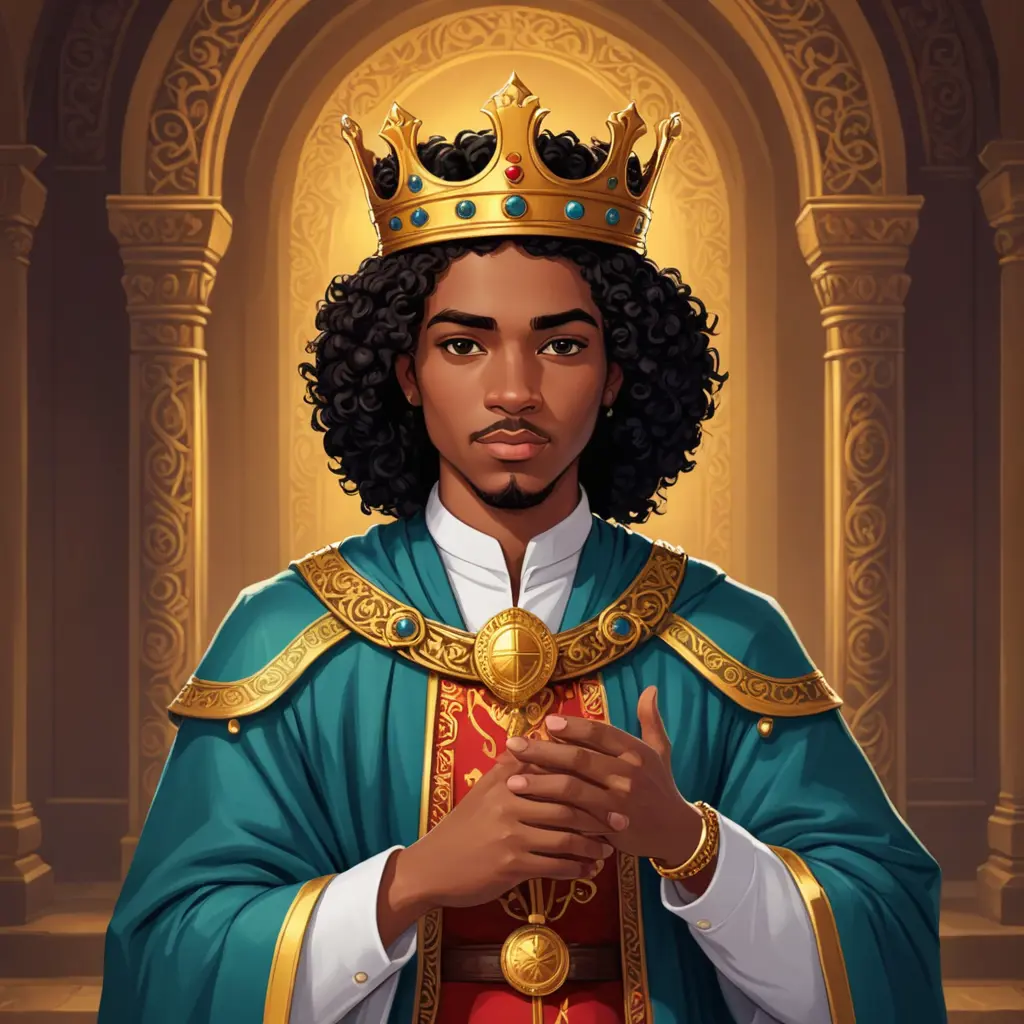 young king cartoon illustrated image - Gulf Picasso | بيكاسو الخليج
