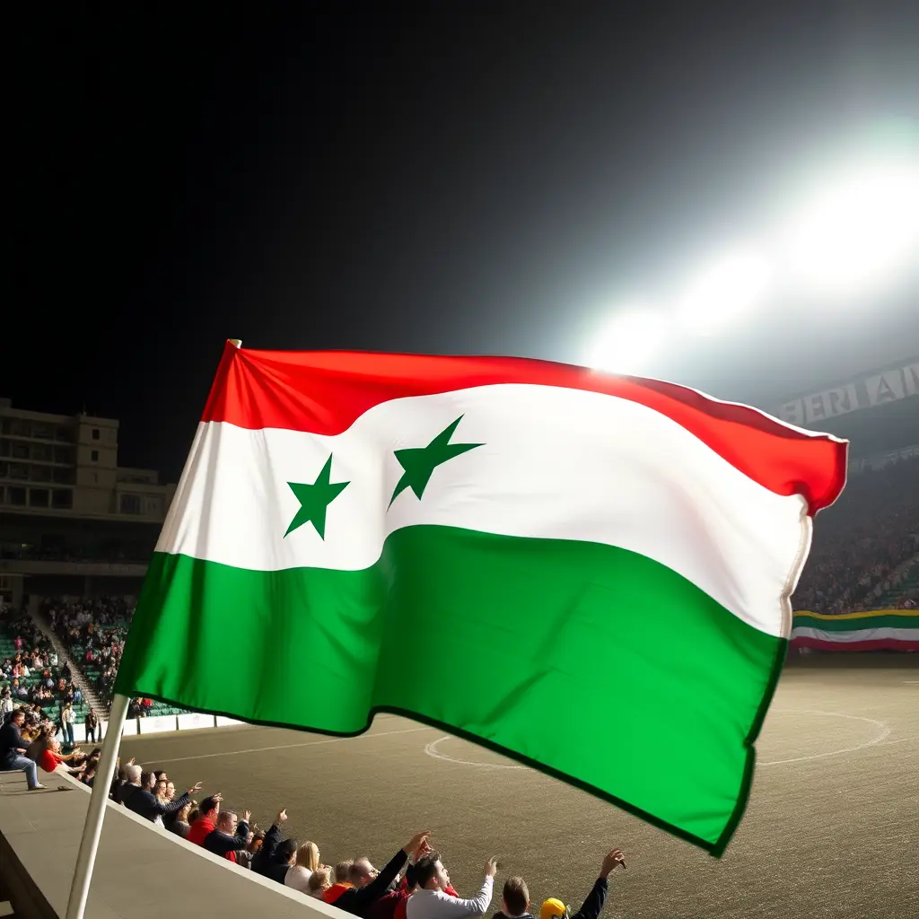 نادي قليدين الرياضي مع علم الثورة السورية