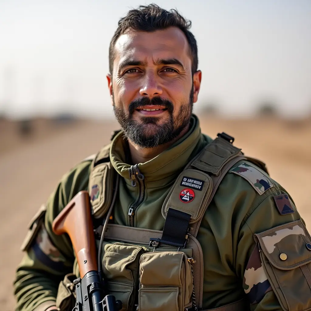 صورة مظلوم عبدي قائد قوات سوريا الديمقراطية في دمشق