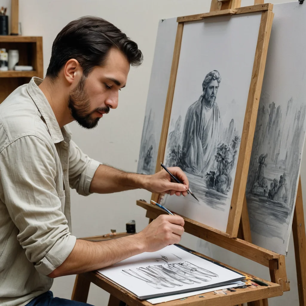رسام يرسم رسمه - بيكاسو الخليج | Gulf Picasso