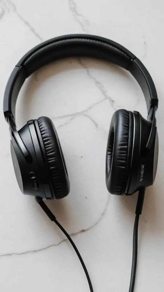 Headphones with BOZABN written on them