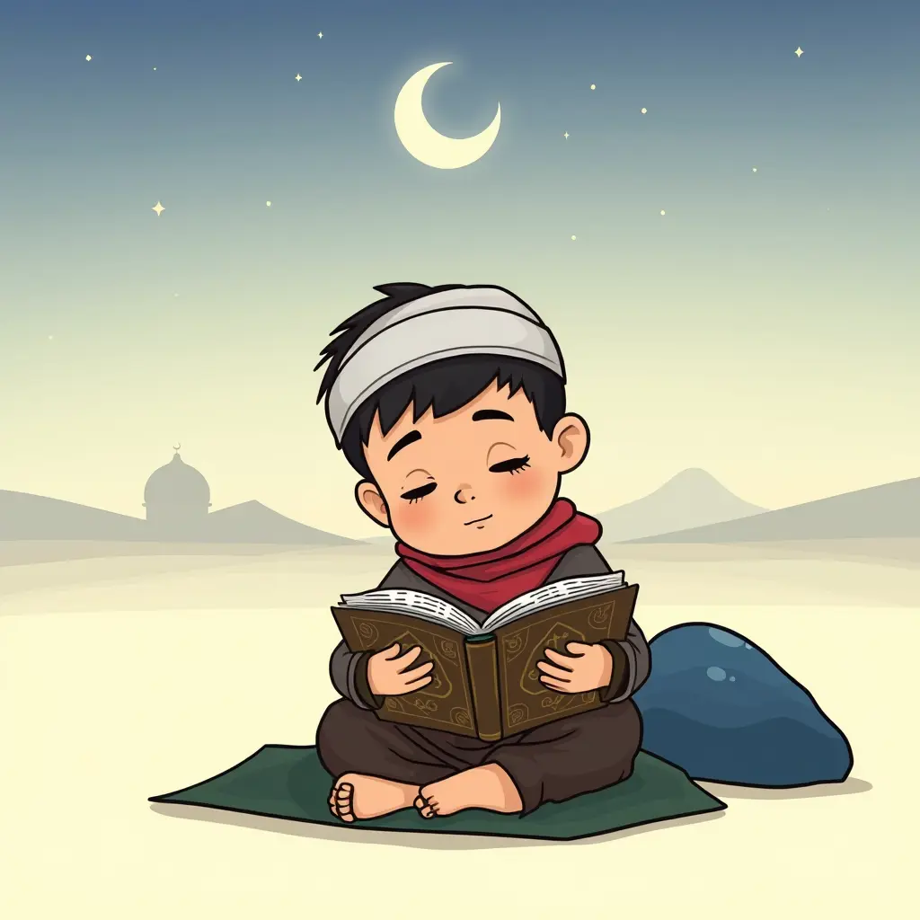 طفل يقرأ القرآن.... كرتون