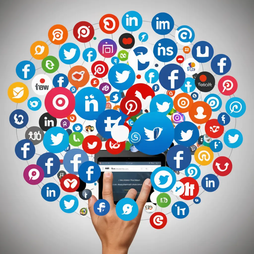 خدمات وسائل التواصل الإجتماعي جميعها في صورة واحده