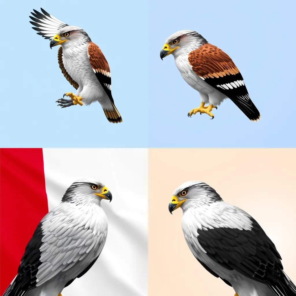 صور لصقور علا شكل اعلام دول الخليج