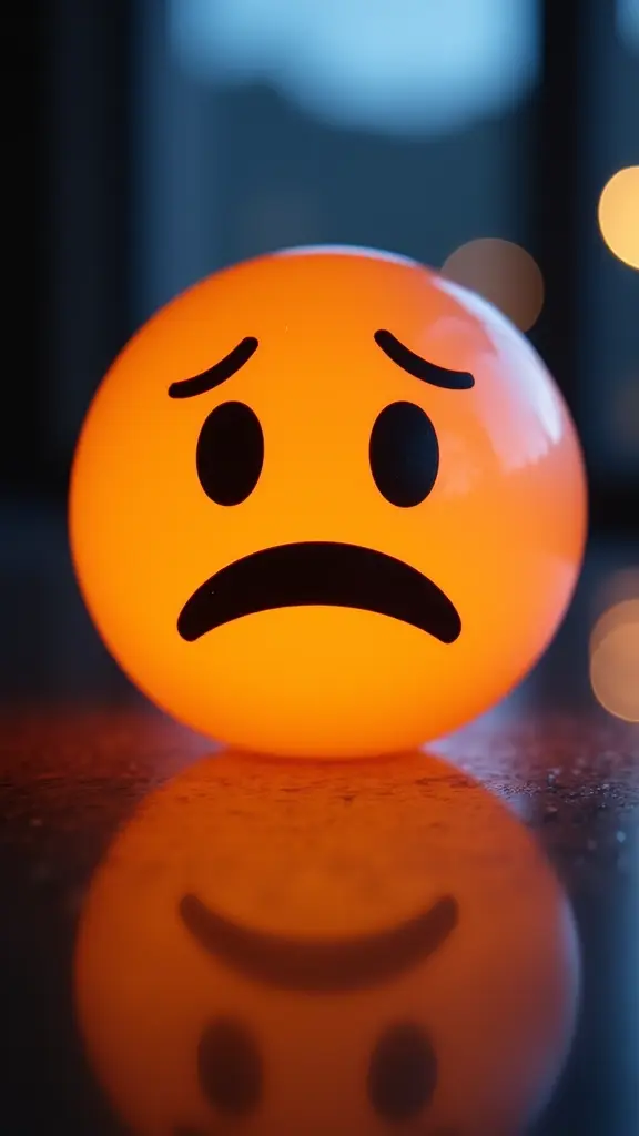Very sad emoji with beautiful visual effects