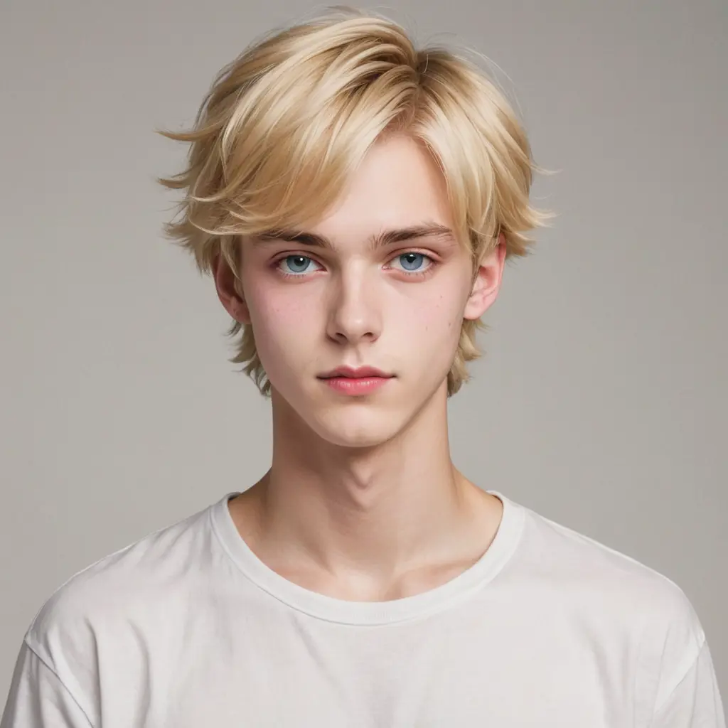 ارسم ولد ابيض 
شعره اشقر 
عيون واسعه جدا
خد وردي
كتف عريض 
جسم ممتلي اجعله اكثر اشراقا وجمالا