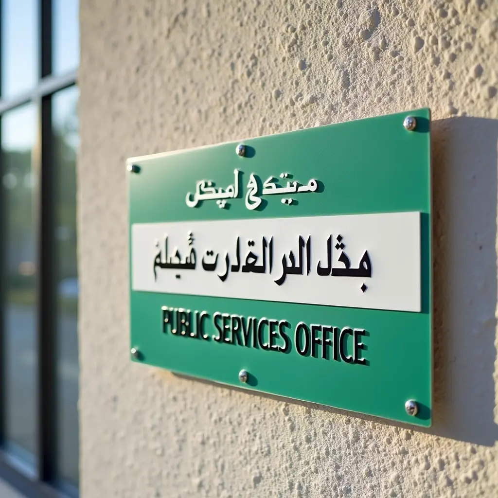 صوره لوحه مكتب خدمات عامة سلمان الحربي