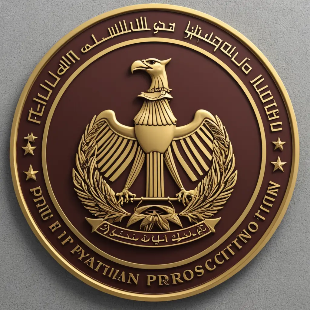 شعار مكتوب فيه النيابه العامه المصريه