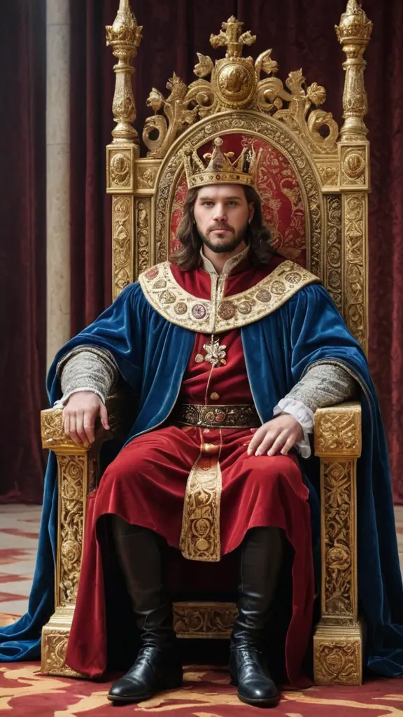 رجل يتخيل انه ملك جالس علا كرسي الملوك علم الاحلام