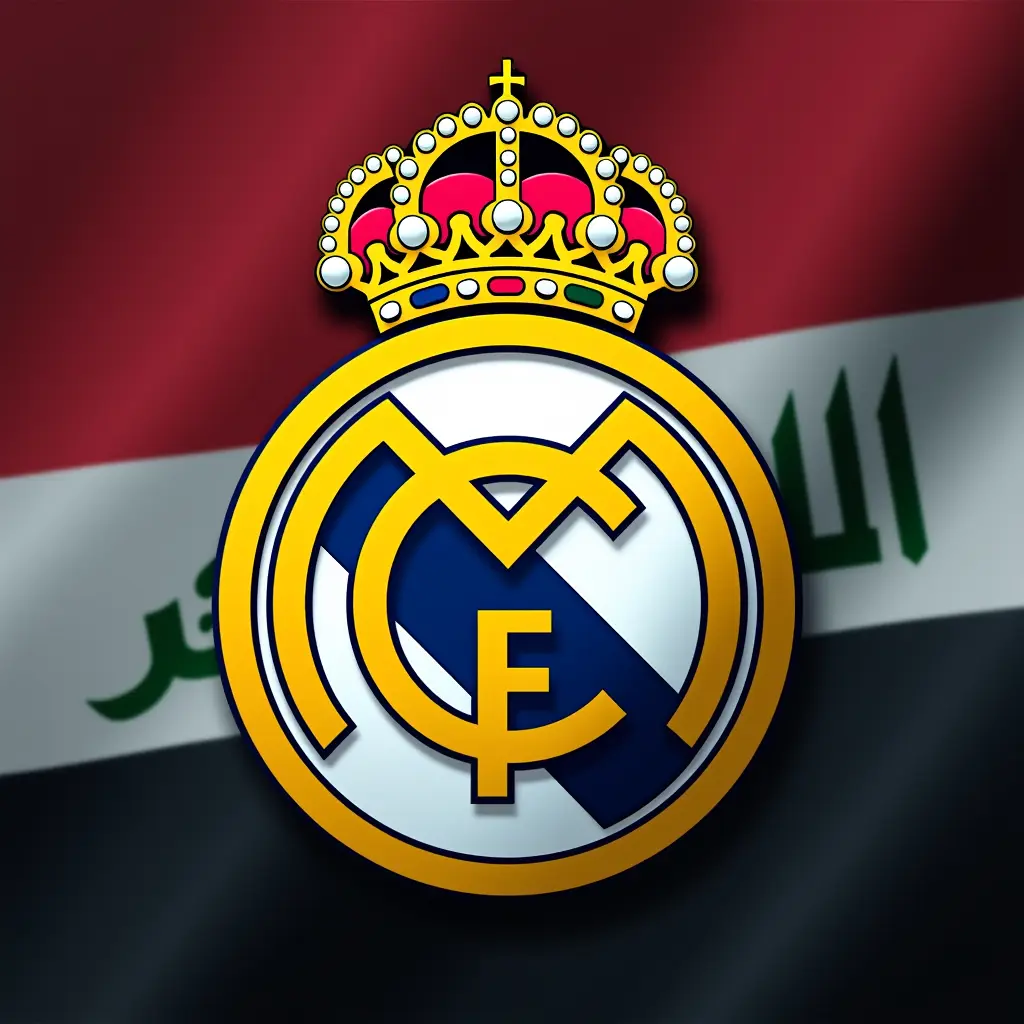 شعار ريال مدريد عليه علم العراق
