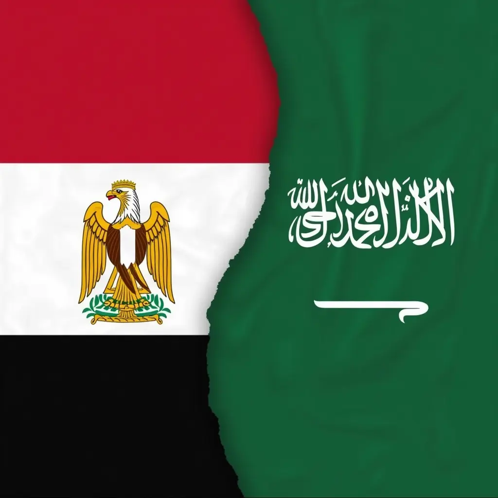 علم مصر وعلم السعوديه