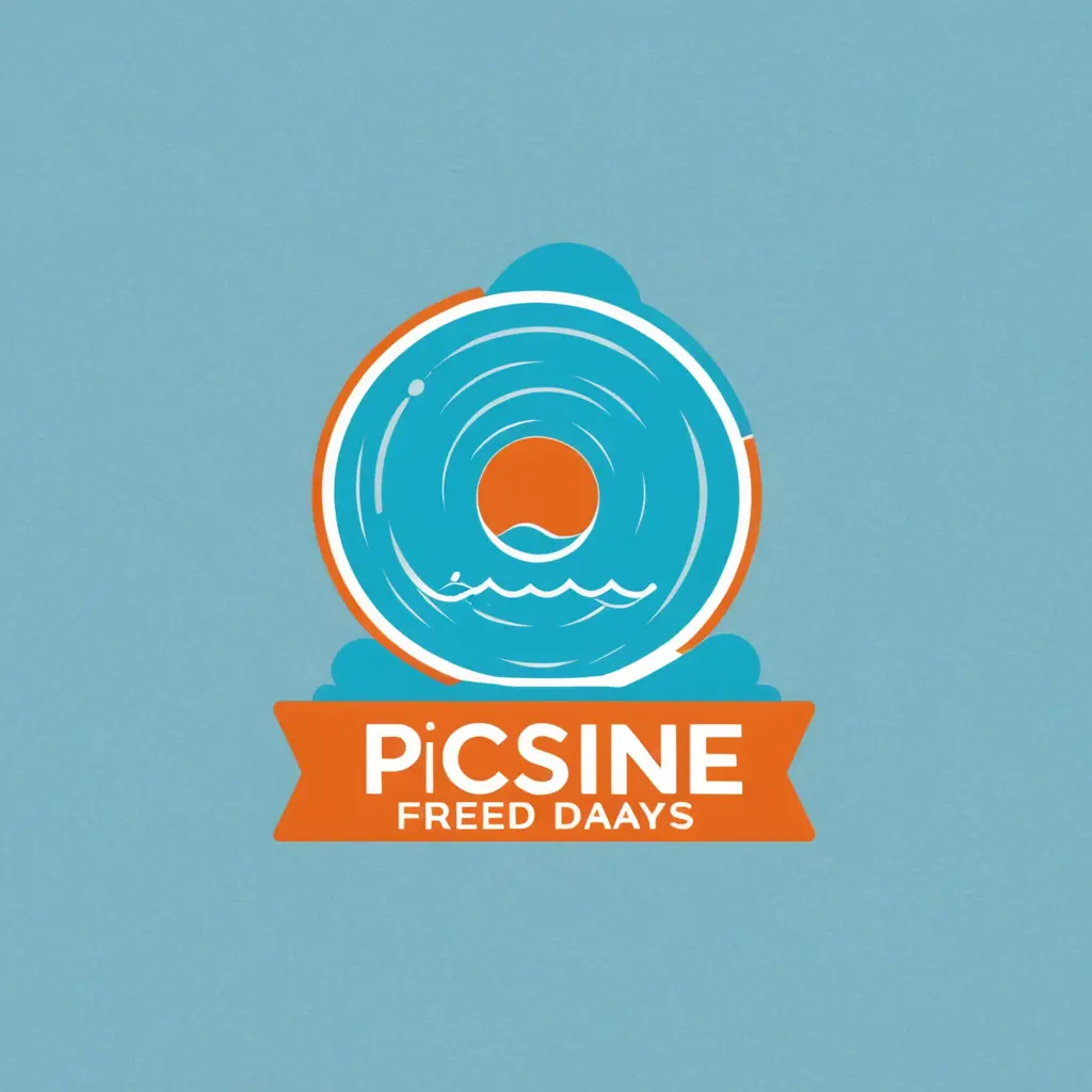 شعار لموقع إلكتروني خاص بكراء مسبح مكتوب فيه piscine freedays