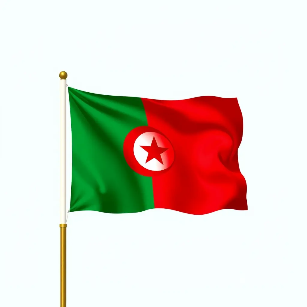 علم دولة الجزائر
Hello! My name is Mehdi. I am twelve years old and I am from Algeria. Algeria is a wonderful country. It is located in North Africa. My capital city is Algiers. My national currency is the Algerian Dinar and my flag is green, red and white. Algeria has
many great monuments such as: The Martyrs’ Memorial in Algiers and the Roman ruins in Timgad and Tipaza.Now let me tell you about my town, I live in a town called Constantine. It is located in northeast Algeria. The ancient name of Constantine is “Cirta”. Constantine is the third largest city in Algeria after Algiers and Oran. My city is famous for its Suspended Bridges. In Constantine, we have several museums and historical places like “The Stone Bridge of Sidi Rached” and “Cirta National Museum.” Constantine is so beautiful! I love Algeria so much.