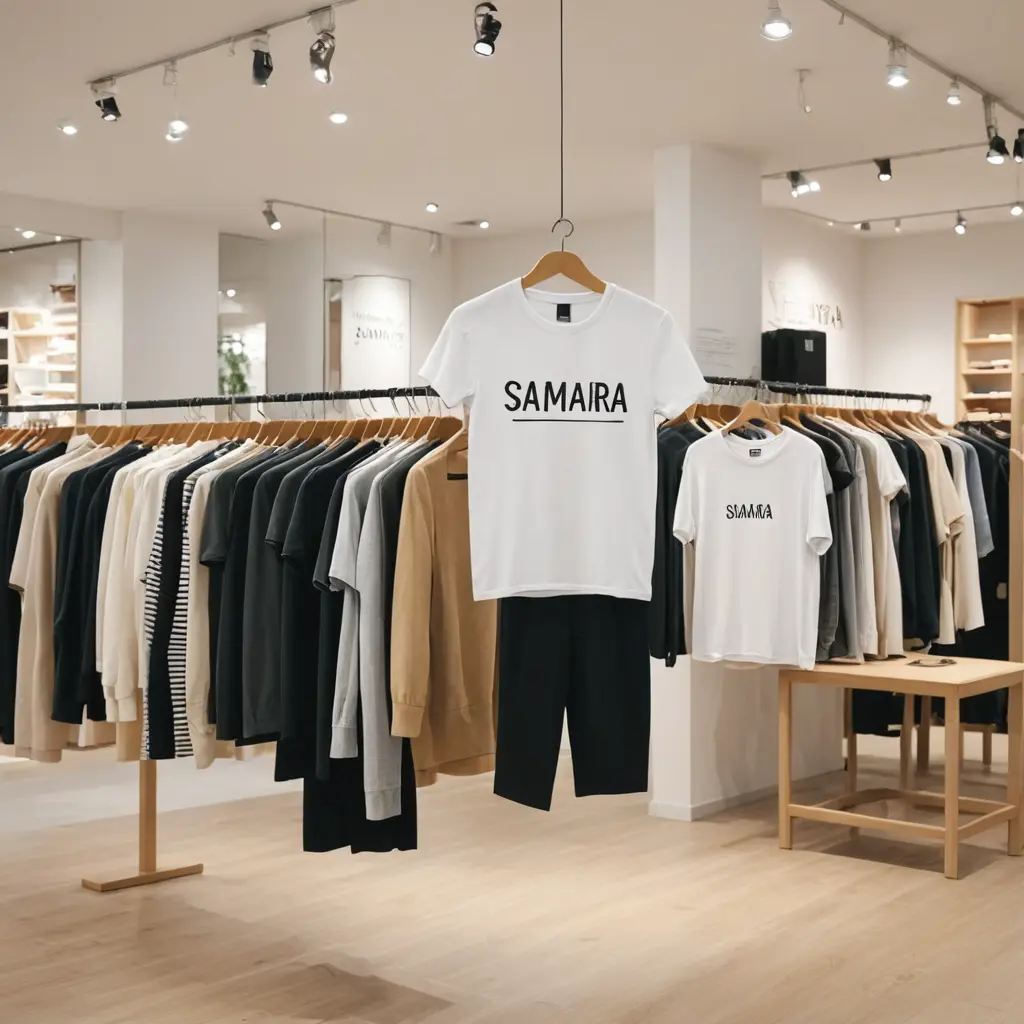 تصميم كرت معلق في الملابس لي محل ملابس اسمو SAMARA