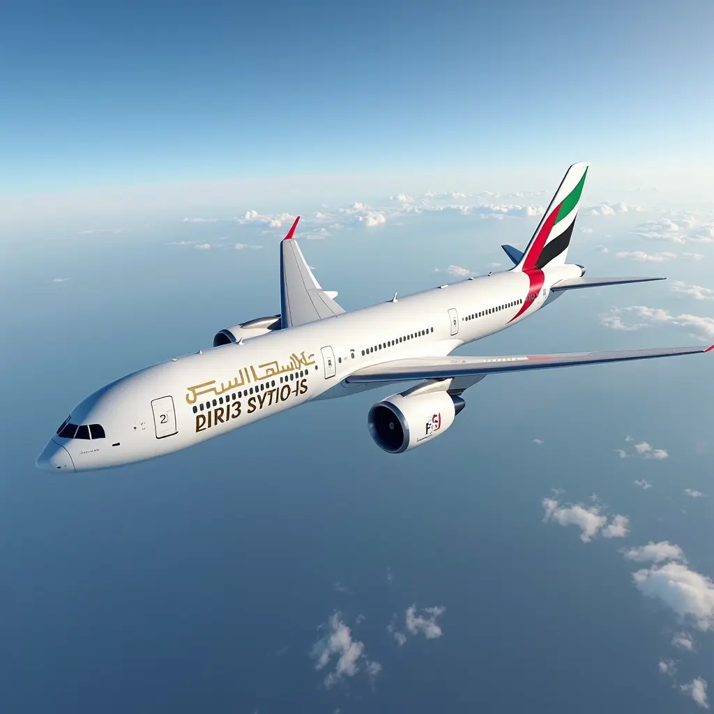 صوره لطائرات فلاي شام الحديثه من نوع ايرباص التي ستكون بالشراكه بين سوريا والامارات 2025 بعد تحرير سوريا الخرة من العقوبات بقيادة الرئيس أحمد الشرع على أن تكون بهوية بصيرية سورية بعلم الثورة و  اماراتية