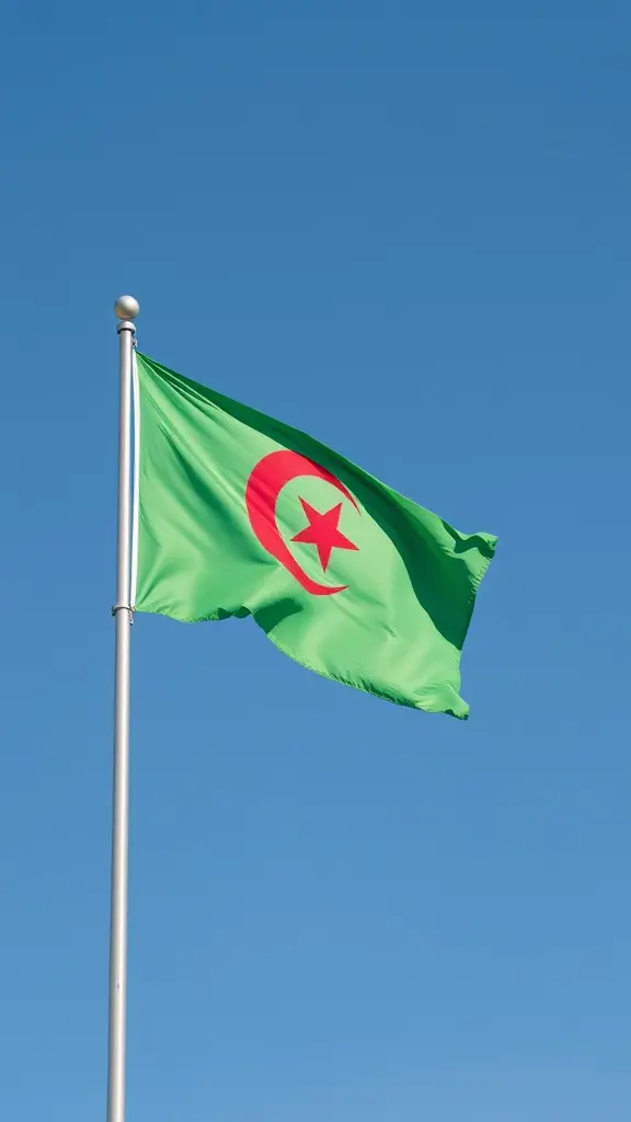 علم الجزائر يرفرف في سماء ال
