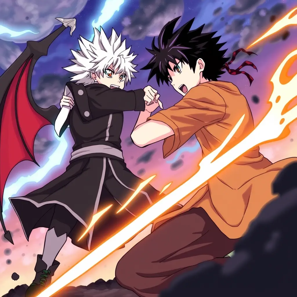 انمي يرسم انمي قاتل الشياطين ضد كيلوا زولديك