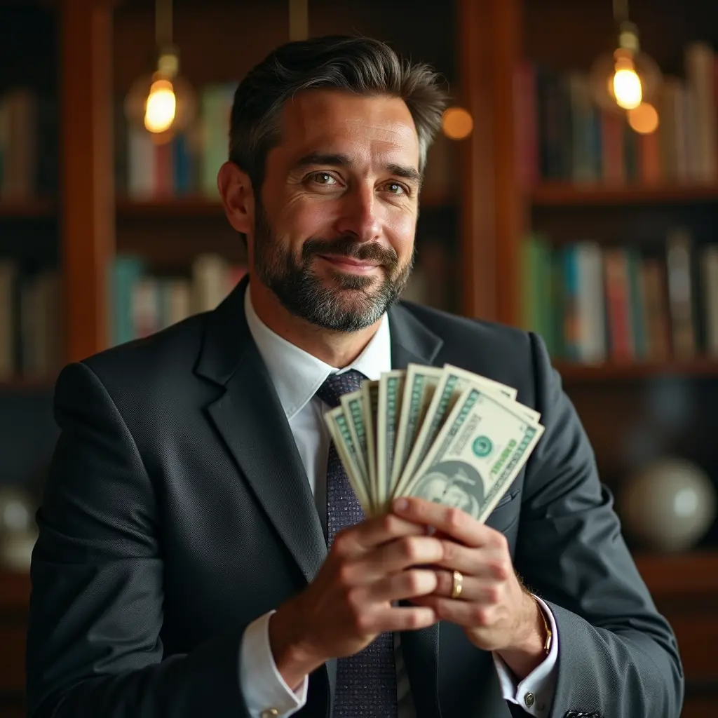 رجل خلفه الكثير من المال